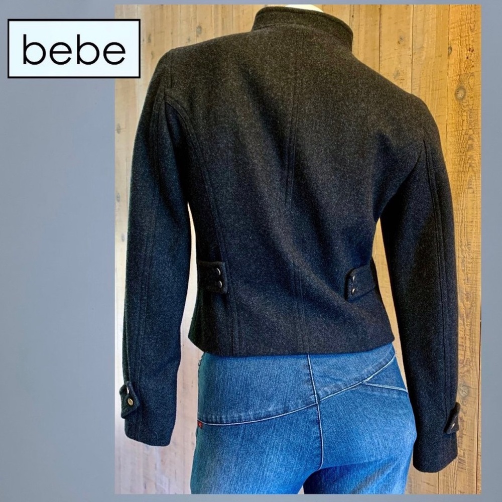 Bebe wool two-way zip jacket, lined, Size 6. - Picture 4 of 8